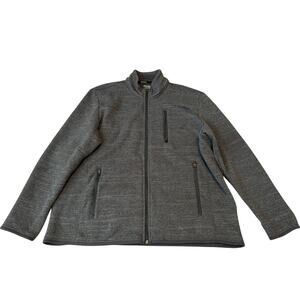 Untuckit Full Zip Fleece Lined Jacket Mens 3XL Gray Pockets Outdoors Hiking Golf
